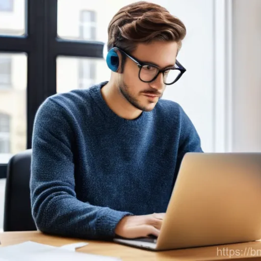 스토리텔러 자격증의 글로벌 인증 가능성 분석과 사례 연구와 전략 - **Digital Storyteller at Work**
A young adult, dressed in smart-casual attire (e.g., a neat swea...