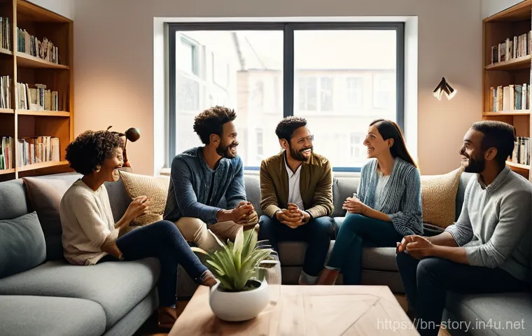 스토리텔러 실무에서 스토리 제작의 중요성과 사례 - **Prompt 1: The Essence of Human Connection Through Storytelling**
"A diverse group of adults, i...