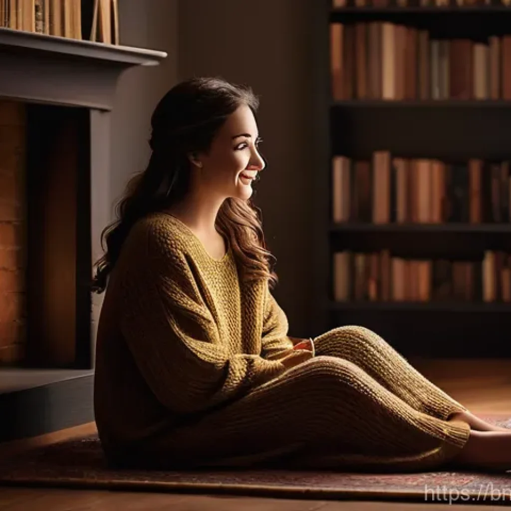 스토리텔러 관련 직업과 스토리 제작 방법과 사례 분석과 연구 - **Prompt:** A warm, inviting scene of a female storyteller, perhaps in her late 20s or early 30s, dr...