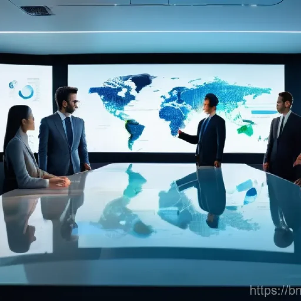 스토리텔러가 준비하는 프리젠테이션 팁 - **Prompt:** A diverse group of professionals, impeccably dressed in modern business attire, collabor...