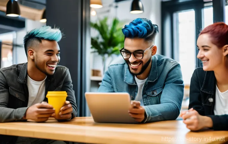 스토리텔러 관련 최신 산업 보고서 - Prompt 1: Digital Storytelling in a Vibrant Co-working Space**