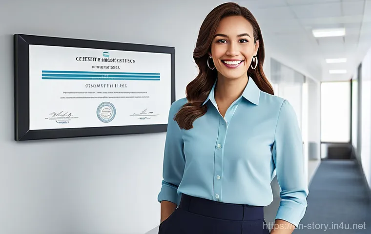 스토리텔러 자격증 시험 출제 경향 - **Prompt:** A young, vibrant female content creator, dressed in a trendy but modest outfit (e.g., hi...