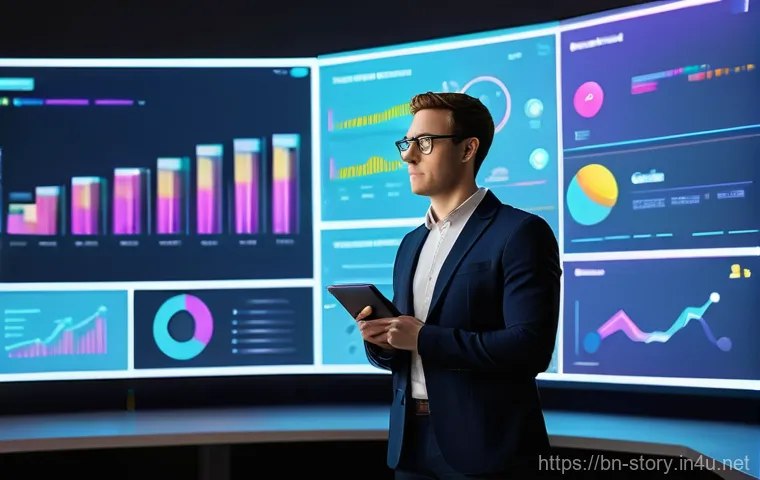 스토리텔러 실무에서 스토리 큐레이션 활용 - **Prompt:** A vibrant, close-up shot of a young adult (gender-neutral, 20s-30s) intensely focused on...