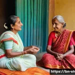 Home 19 스토리텔러 직업의 성공 사례와 성장 가능성 분석과 연구 - **Prompt:** An elderly Bengali grandmother with kind, wise eyes, wearing a modest and elegantly drap...