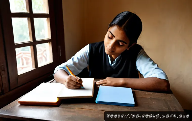 스토리텔러 자격증의 난이도 분석 - Photorealistic study scene of a focused adult Bengali learner preparing for a storytelling certifica...